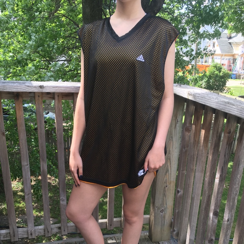 Reversible Black and Yellow Adidas Jersey Top